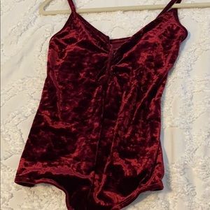 Red velvet bodysuit